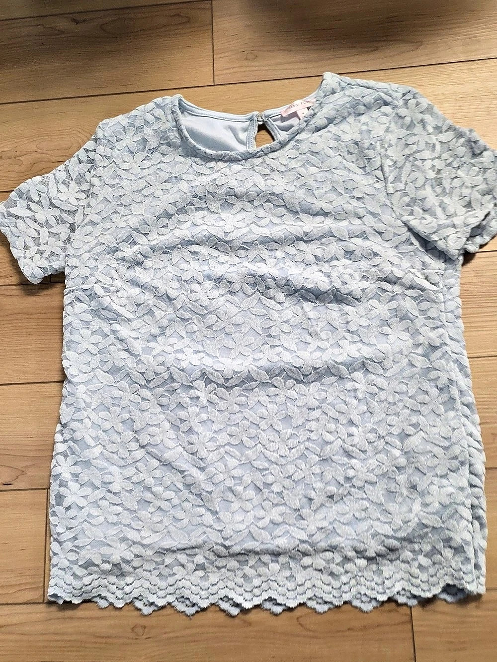 Teddi Rose Women's Lace Top Blue Medium